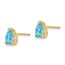 14k 7x5 mm Pear Blue Topaz Earrings