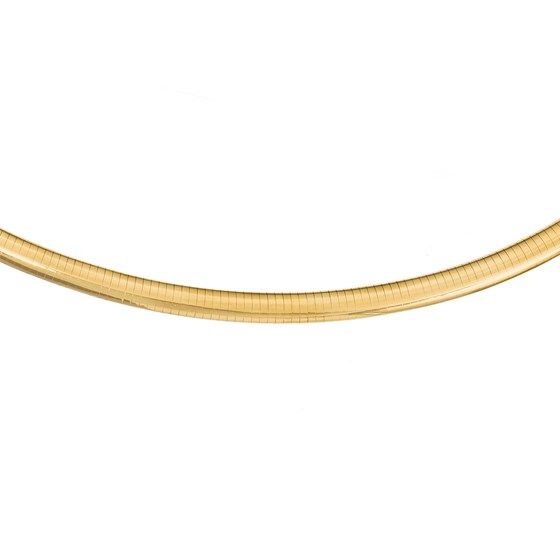 14K 8mm Lightweight Domed Omega Necklace - 16 in. 14K 8mm Lightweight Domed Omega Necklace - 16 in.