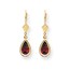 14k 8x5 mm Pear Garnet Leverback Earrings