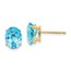14k 8x6 mm Oval Blue Topaz Earrings