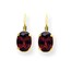 14k 8x6 mm Oval Garnet Leverback Earrings