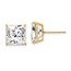 14k 9 mm Square Zirconia Post Earrings