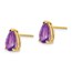 14k 9x6 mm Pear Amethyst Earrings