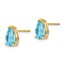 14k 9x6 mm Pear Blue Topaz Earrings