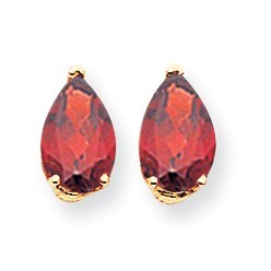 14k 9x6 mm Pear Garnet Earrings 14k 9x6 mm Pear Garnet Earrings