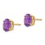14k 9x7 mm Oval Amethyst Earrings