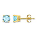 14k Aquamarine Post Stud Earrings