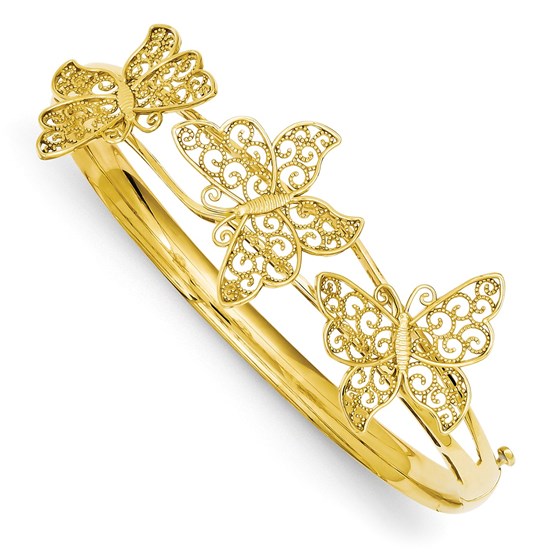 14K Butterfly Bangle Bracelet 14K Butterfly Bangle Bracelet