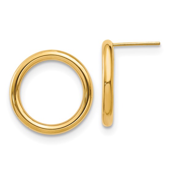 14K Circle Post Earrings - 20 mm 14K Circle Post Earrings - 20 mm