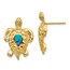 14k Created Opal Turtle Post Earrings