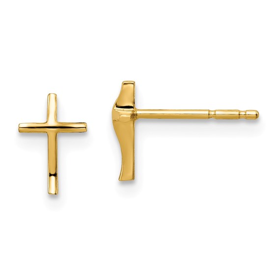 14k Cross Post Earrings - 23 mm 14k Cross Post Earrings - 23 mm