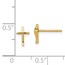 14k Cross Post Earrings - 23 mm