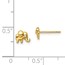 14k Cubic Zirconia Accent Elephant Post Earrings - 48 mm