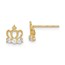 14k Cubic Zirconia Crown Post Earrings - 38 mm