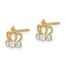 14k Cubic Zirconia Crown Post Earrings - 38 mm