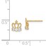14k Cubic Zirconia Crown Post Earrings - 38 mm