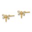 14k Cubic Zirconia Dragonfly Post Earrings - 42 mm