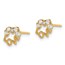 14k Cubic Zirconia LOVE Post Earrings - 37 mm