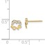 14k Cubic Zirconia LOVE Post Earrings - 37 mm