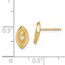 14k Cubic Zirconia Oval Post Earrings - 37 mm