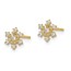 14k Cubic Zirconia Snowflake Post Earrings - 42 mm