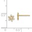 14k Cubic Zirconia Snowflake Post Earrings - 42 mm