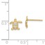 14k Cubic Zirconia Turtle Post Earrings - 39 mm