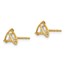 14k Cubic Zirconia Weaved Triangle Post Earrings - 48 mm