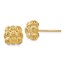 14K D/C Basketweave Post Earrings - 10 mm