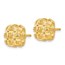 14K D/C Basketweave Post Earrings - 10 mm