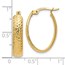 14K D/C Oval Hinged Hoop Earrings - 22 mm