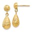 14K D/C Post Dangle Earrings - 20 mm