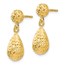 14K D/C Post Dangle Earrings - 20 mm