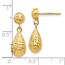 14K D/C Post Dangle Earrings - 20 mm