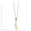 14K Diamond Circles 18 inch Dangle Necklace - 16.5 in.