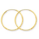 14k Diamond-cut 21 mm Endless Hoop Earring