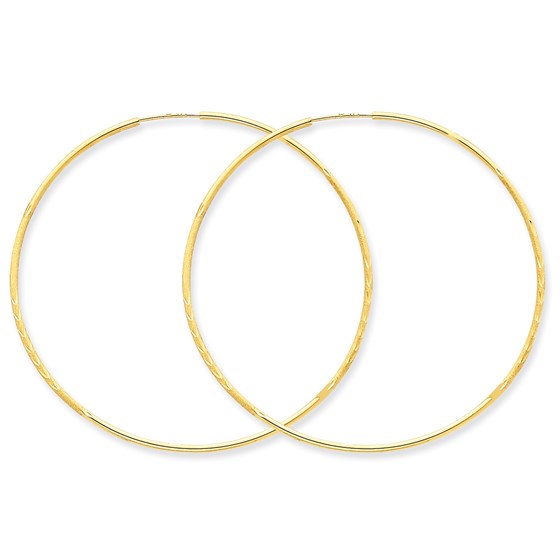 14k Diamond-cut 51 mm Endless Hoop Earring 14k Diamond-cut 51 mm Endless Hoop Earring