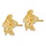 14k Diamond-cut Filigree Plumeria Earrings - 11 mm