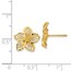 14k Diamond-cut Filigree Plumeria Earrings - 11 mm