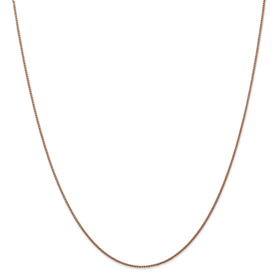 14k Diamond-cut Rose Gold 1.00 mm Spiga Chain Necklace - 18 in.
