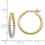 14k Diamond In/Out Hoop Earrings - 18 mm