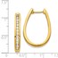 14k Diamond Oval Hinged Hoop Earrings - 27 mm