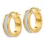 14K Fancy Glimmer Hoop Earrings - 20 mm