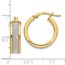 14K Fancy Glimmer Hoop Earrings - 20 mm