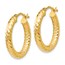 14K ForeverLite Polished and Textured Hoop Earrings - 22 mm