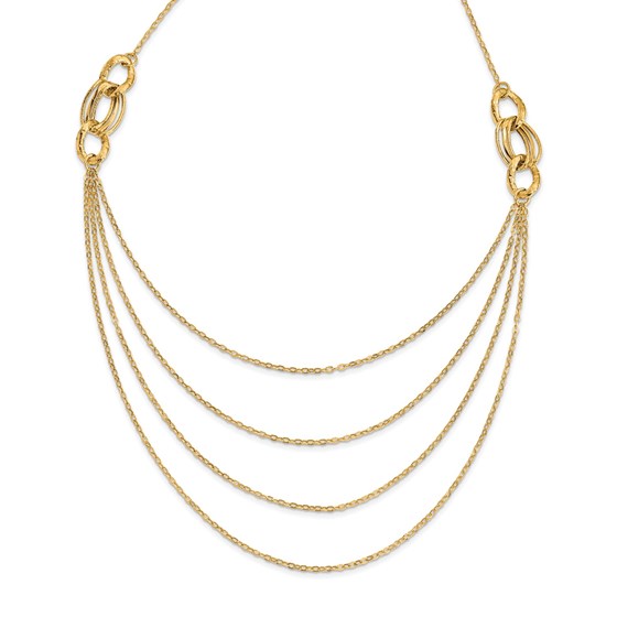 14K Four Layer Rope Chain Necklace - 18 in.