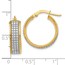 14K Glimmer Hoop Polished Earrings - 22 mm