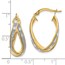 14K Glimmer Infused Criss Cross Earrings - 25 mm