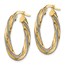 14K Glimmer Infused Oval Hoop Earrings - 28 mm
