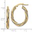 14K Glimmer Infused Oval Hoop Earrings - 28 mm